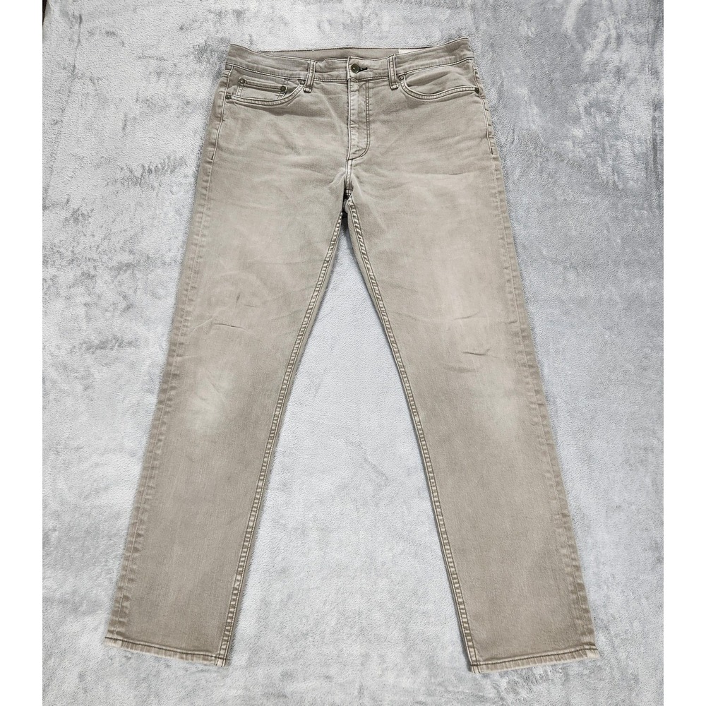 Rag & Bone Jeans Mens 34x32 Light Wash Gray Fit 2 Slim Stretch Denim Pants